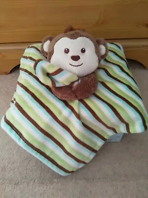 Little Miracles Monkey Striped Comforter. Comfort Blanket. • £9.99
