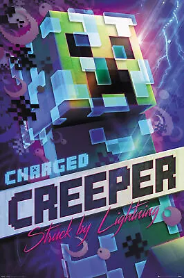 Minecraft - Charged Creeper - Video Game Poster Poster Print - Size 61x91.5cm • £14.76