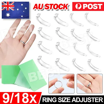 9/18x Invisible Clear Ring Size Adjuster Resizer Loose Rings Guard Reducer AUS • $4.45
