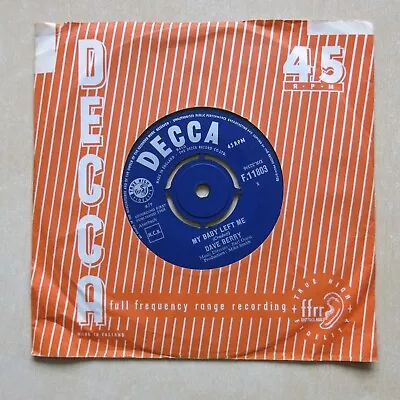 DAVE BERRY My Baby Left Me / Hoochie Coochie Man UK 7  Decca F 11803 1964 • £7.79