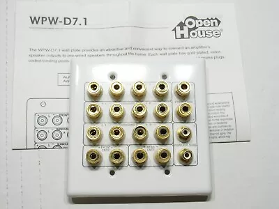 $28.35 • Buy Model WPW-D7.1 Home Theater Input Output Wallplate By OPEN HOUSE
