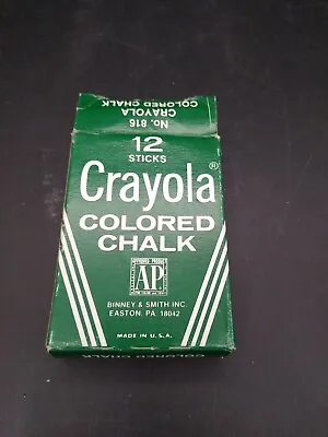 Crayola Colored Chalk No 816 Binney & Smith 12 Sticks Original Box Vintage *Read • $5.99
