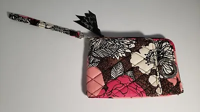 Vera Bradley Retired Mocha Rouge Folding Wallet Wristlet • $10