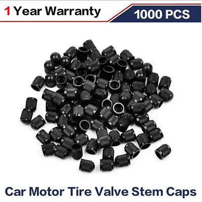 1000X Universal Car Motorcycle Black Plastic Tire Valve Stem Air Caps Dust Cover • $11.99