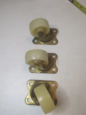 $6 • Buy Vintage Swivel Casters 2.25  Set Of 3