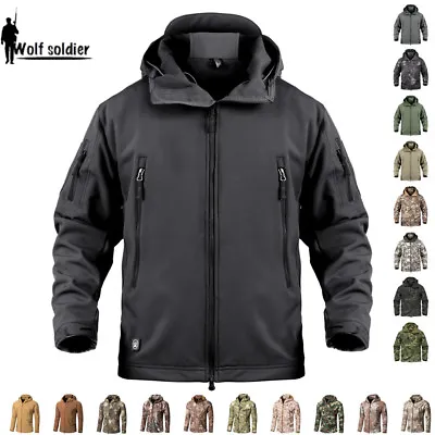 Waterproof Tactical Soft Shell Mens Jacket Coat Army Military Jacket Windbreaker • $44.82