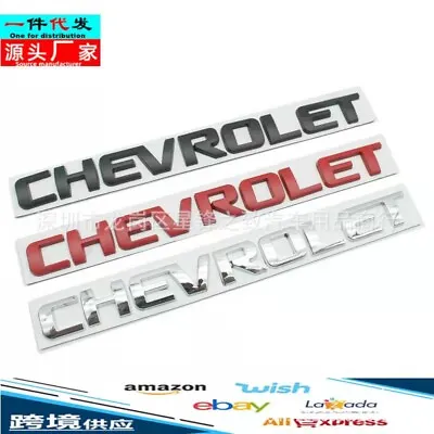 Chrome Chevrolet Logo Tailgate Rear Badge Letters Decal For Chevy Cruz Malibu • $24.35