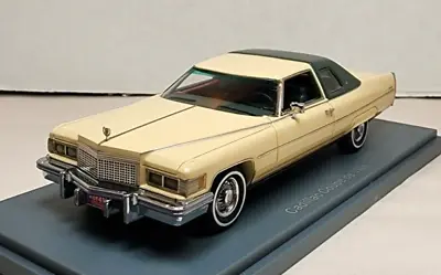 Neo Scale Models 1:43 1976 Cadillac Coupe Deville Calumet Cream/Green VERY RARE! • $199