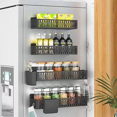 Sevenblue 4 Pack Magnetic Spice Rack For Refrigerator Spice Rack Organizer ... • $30.99