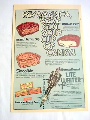 1979 Boyer  Color Ad Mallo Cup Peanut Butter Cups Smoothie Altoona  Pa. • $7.99
