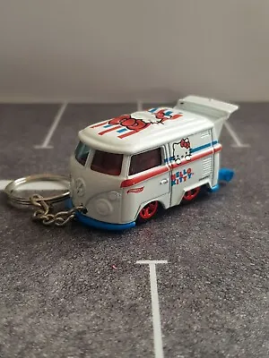 Hot Wheels Keyring/keychain/backpack Decoration. Hello Kitty Kool Kombi In White • $25.56