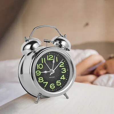 $17.69 • Buy Twin Bell Retro Desk Analogue Clocks Alarm Clock Loud Vintage Bedside Battery AU