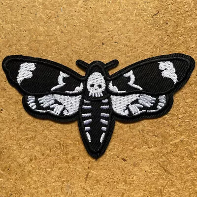 1pc Butterfly Moth Skull Skeleton Embroidered Patch Cloth Iron On Applique #2038 • $5.99