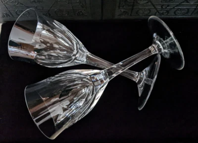$56.55 • Buy Pair Of Val St Lambert Gevaert TCPL Clear WATER Goblets