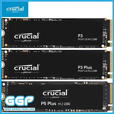 $59 • Buy Crucial M.2 NVMe PCIe SSD P1 P2 P5 P5 Plus 250GB 500GB 1TB 2TB Solid State Drive