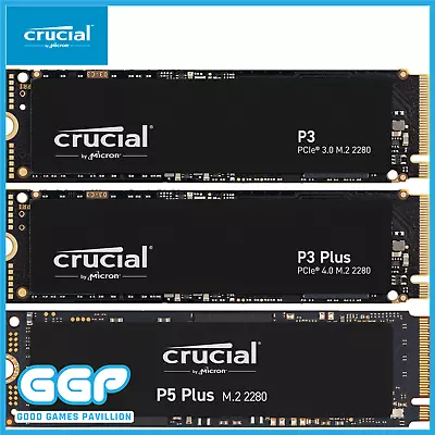 $59 • Buy Crucial M.2 NVMe PCIe SSD P1 P2 P5 P5 Plus 250GB 500GB 1TB 2TB Solid State Drive
