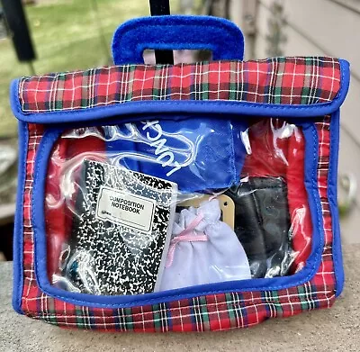 Vintage 1997 Eden Toys Madeline Doll Plaid School Bag Soft Lunch Box Clear Front • $35