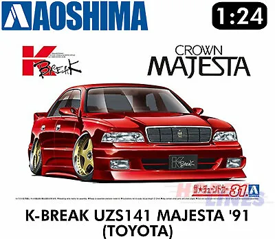 £31.99 • Buy K-BREAK UZS141 MAJESTA '91 TOYOTA Tuned Car 1:24 Model Kit Aoshima 06309