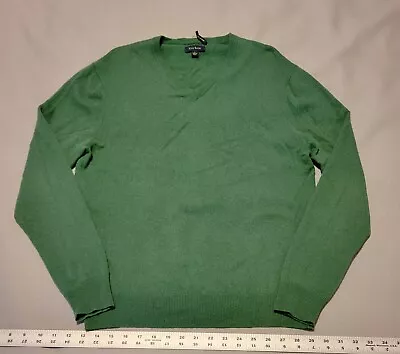 Club Room 100% Fine Cashmere Sweater Mens Large Green Cozy Luck Of The Irish • $22.49