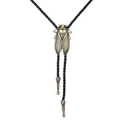 Silver/Copper Cicada Mens Bridegroom Bolo Tie Wedding Necklace Western Cowboy • $14.99