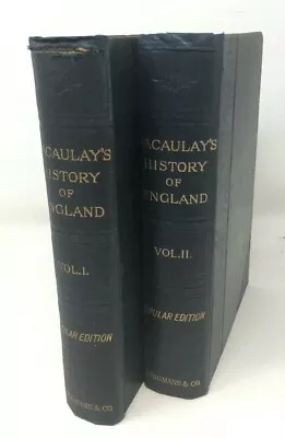 Macaulay's History Of England 2 Volume Popular Edition 1899 • £20