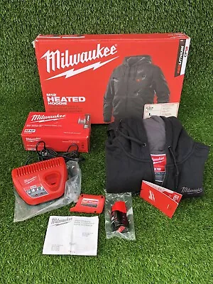 Milwaukee 302B-21L Men's Large M12 Heated Hoodie Kit Black • $149.99