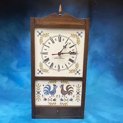 Vintage Seth Thomas Lancaster Farmhouse Wall Clock With Rooster Design • $59.50