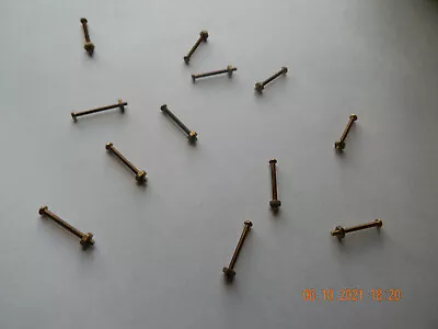 BRASS ROUND HEAD SLOTTED MACHINE SCREWS  4/40 X 1 1/4   W/NUTS  12 PCS. NEW • $8.75