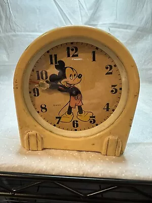 Vintage 1947 ?  Disney Mickey Mouse Wind Up Alarm Clock Not Working • $25