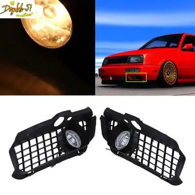 2Pcs For VW MK3 Golf Jetta 1992-1998 Front Bumper Grille Driving Fog Lamp Light • $77.59