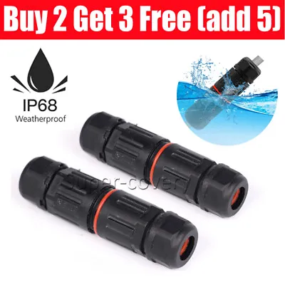 £3.14 • Buy 2 Pole Core Joint Outdoor IP68 Waterproof Electrical Cable Wire Connector UK