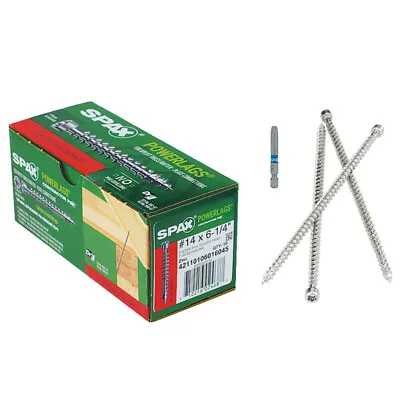 $42.99 • Buy SPAX PowerLags No. 14  S X 6-1/4 In.   L T-30 Round Head Construction Screws 50 
