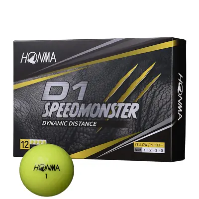 HONMA D1 SPEED MONSTER Yellow 3 Piece Structure Golf Balls 12 Balls 1 Dozen • $70