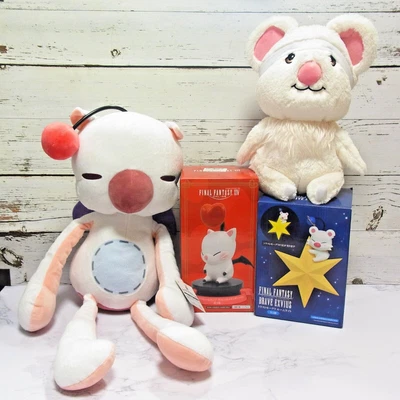 $122.10 • Buy Final Fantasy FF Moogle Set Big White Plush 23' Room Light  Heart Star Lot 4