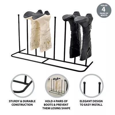 4 Pair Wellington Walking Boot Rack Stand | Wellies Welly Shoes | Indoor/Outdoor • £14.99