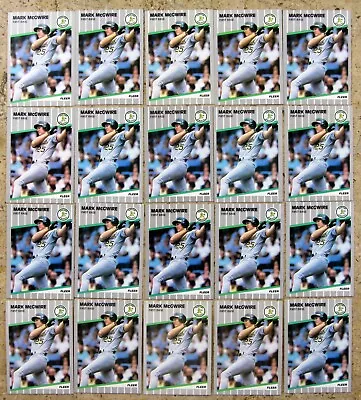 Mark McGwire 1989 Fleer #17 Oakland Athletics 20ct Baseball Card Lot 0702E • $20