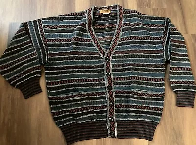 Vintage  Men’s Missoni Uomo Mohair Wool Knitted Cardigan Size 52 Made In Italy • $59.99