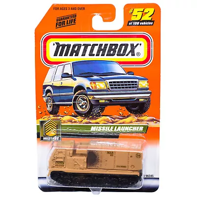 Matchbox #52 Missile Launcher Tan Military Series 2000 New On Card • $4.99