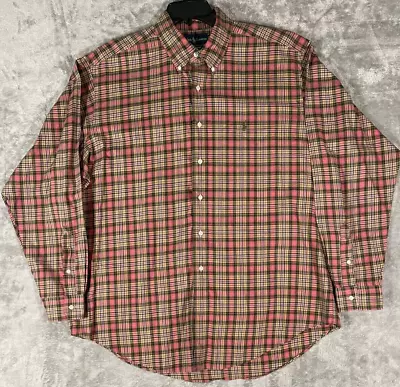 Polo Ralph Lauren Classic Fit Button Down Long Sleeve Shirt Mens XL Red Plaid • $17.99