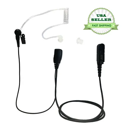 Clear FBI Style Earpiece W/ PTT Mic For Motorola Radios XPR3300 XPR3500e DEP570 • $17.50