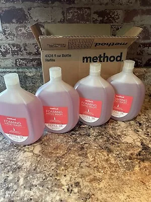 Method Foaming Hand Soap Sweet Water Refill Formula 28 Fl Oz Pack Of 4 • $34.99