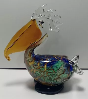 Beautiful Vintage Murano Glass Pelican 7-1/8” Tall Figure/Paper Weight  • $44.99