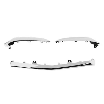 3pcs Chrome Lower Front Bumper Trim Molding For 2014-2016 Mercedes W212 E350 • $28.99