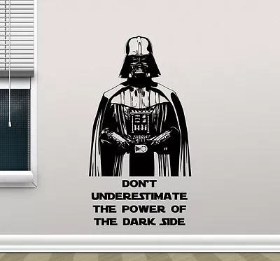 Star Wars Wall Decal Darth Vader Quote Vinyl Sticker Movie Poster Decor 142crt • $29.97