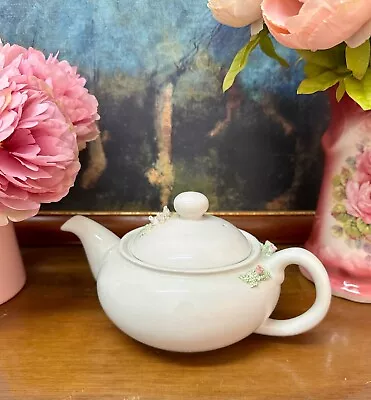 Vintage Carlton Ware Myra McDonnell 1979  Rosebud  Applied Flowers Teapot • $25