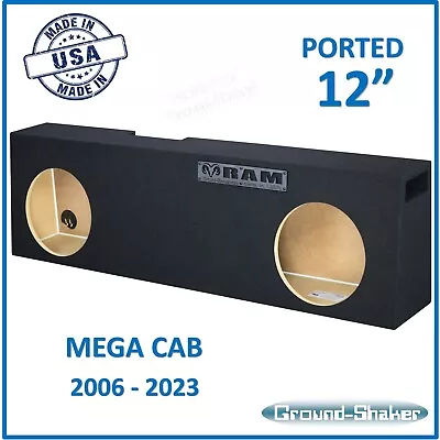 2006-2023 Dodge Ram Mega Cab Sub Box 12  Dual Ported Subwoofer Enclosure • $295