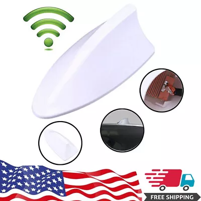 $8.98 • Buy Universal Shark Fin Antenna Cover Car Trim Signal Radio AM/ FM Aerial White