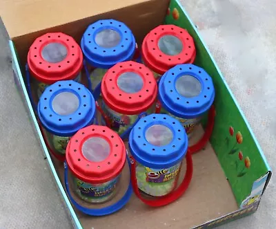 £4.95 • Buy Box Of 8 Childrens Magnifying Bug Collecting Jars Insect Bucket Job Lot