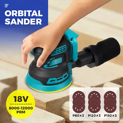 Brushless Cordless 125MM Random Orbital Sander Machine For Makita-Skin Only • $55.80