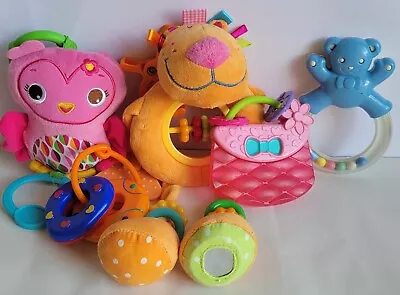 Baby Toys For 0-2 Year Old Includes 5 Toys Pram Toy Plush 2 Rattles And More • $25